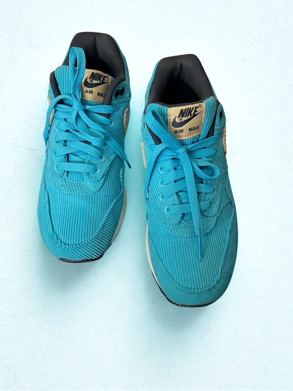 Nike Air Max 1 Baltic Blue Corduroy Men’s Size 7 Rare Style 80s Tag